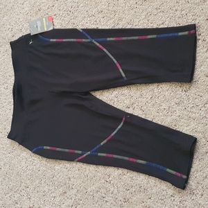 Danskin Athletic Capri Leggings Black Sz Small